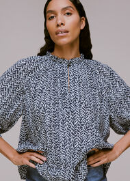 Zig Zag Print Blouse