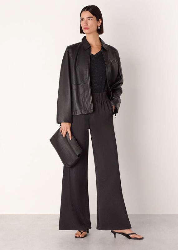 Black Annie Sparkle V Neck Knit