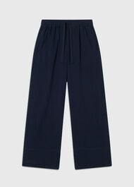 Wide Crop Cheesecloth Trouser
