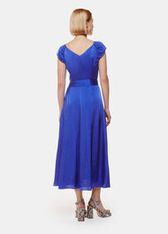 Arie Hammered Satin Midi Dress