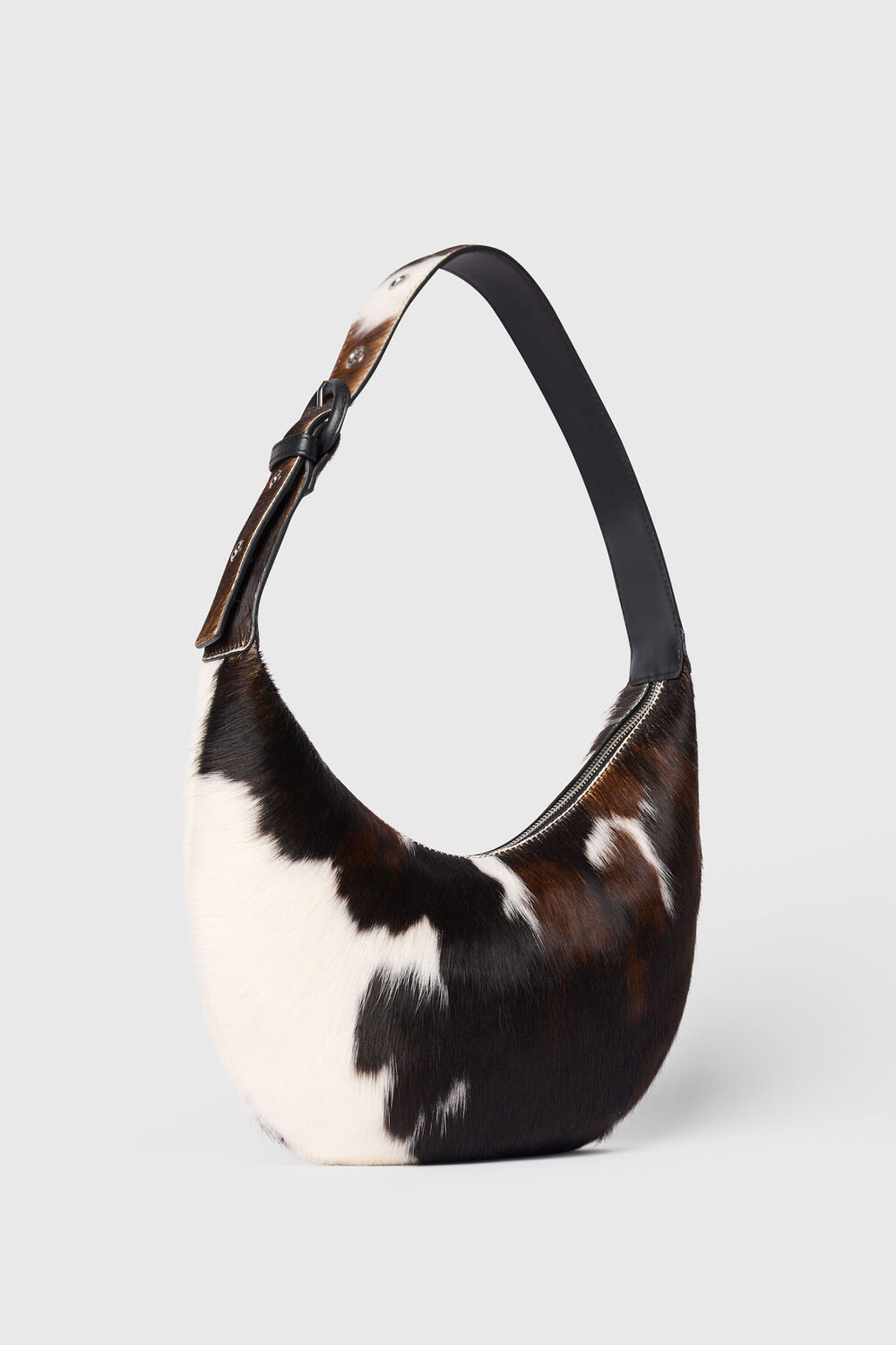 Cow Print Hair-On Sia Bag