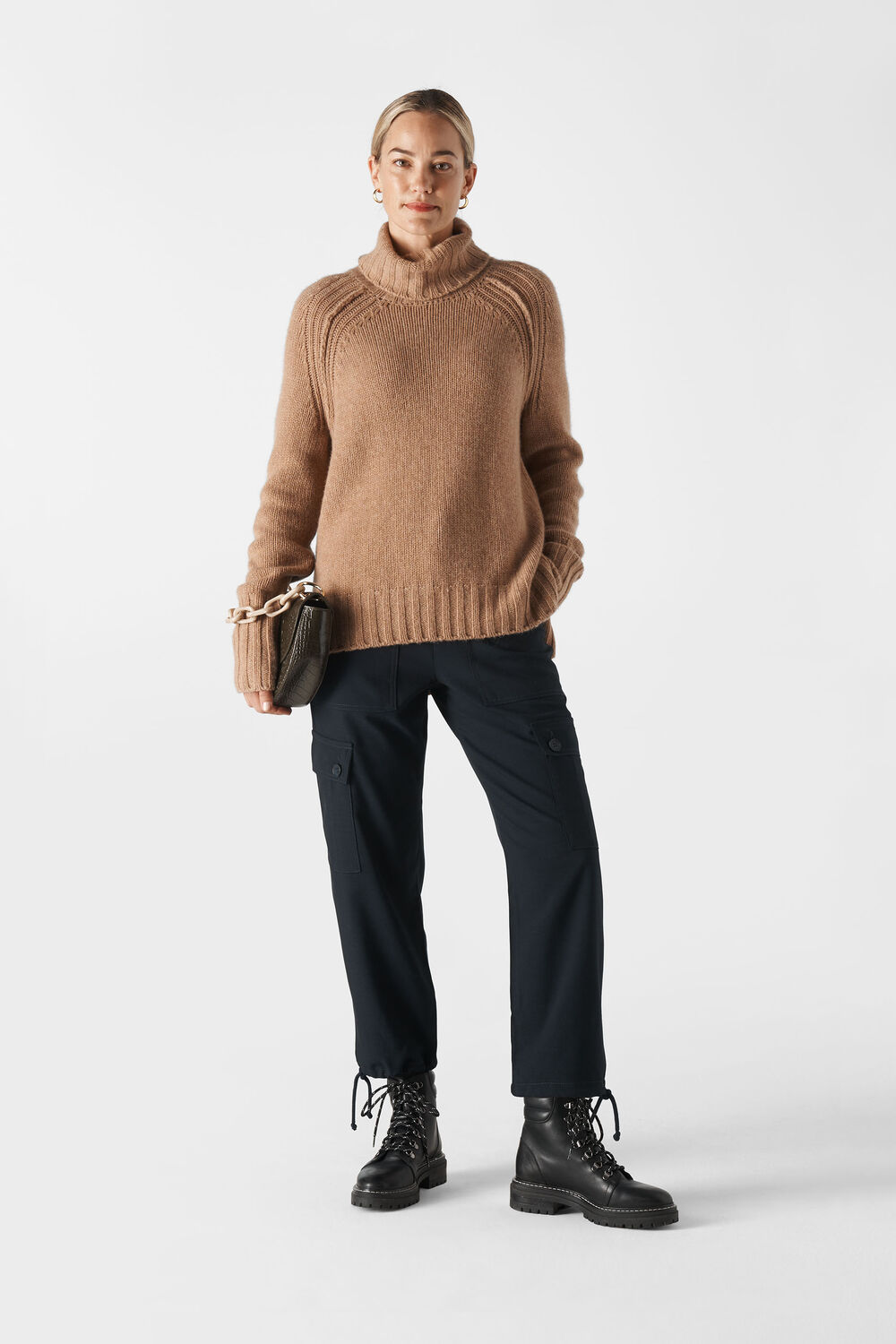 Chunky Cashmere Knit Camel