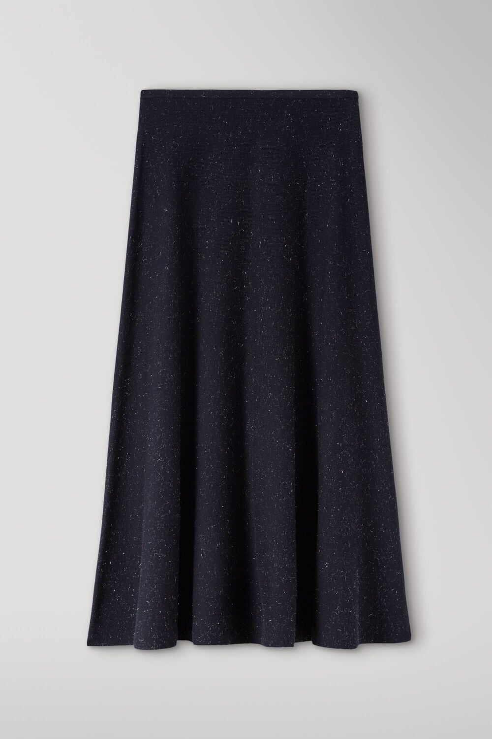 Black Annie Sparkle Knit Midi Skirt