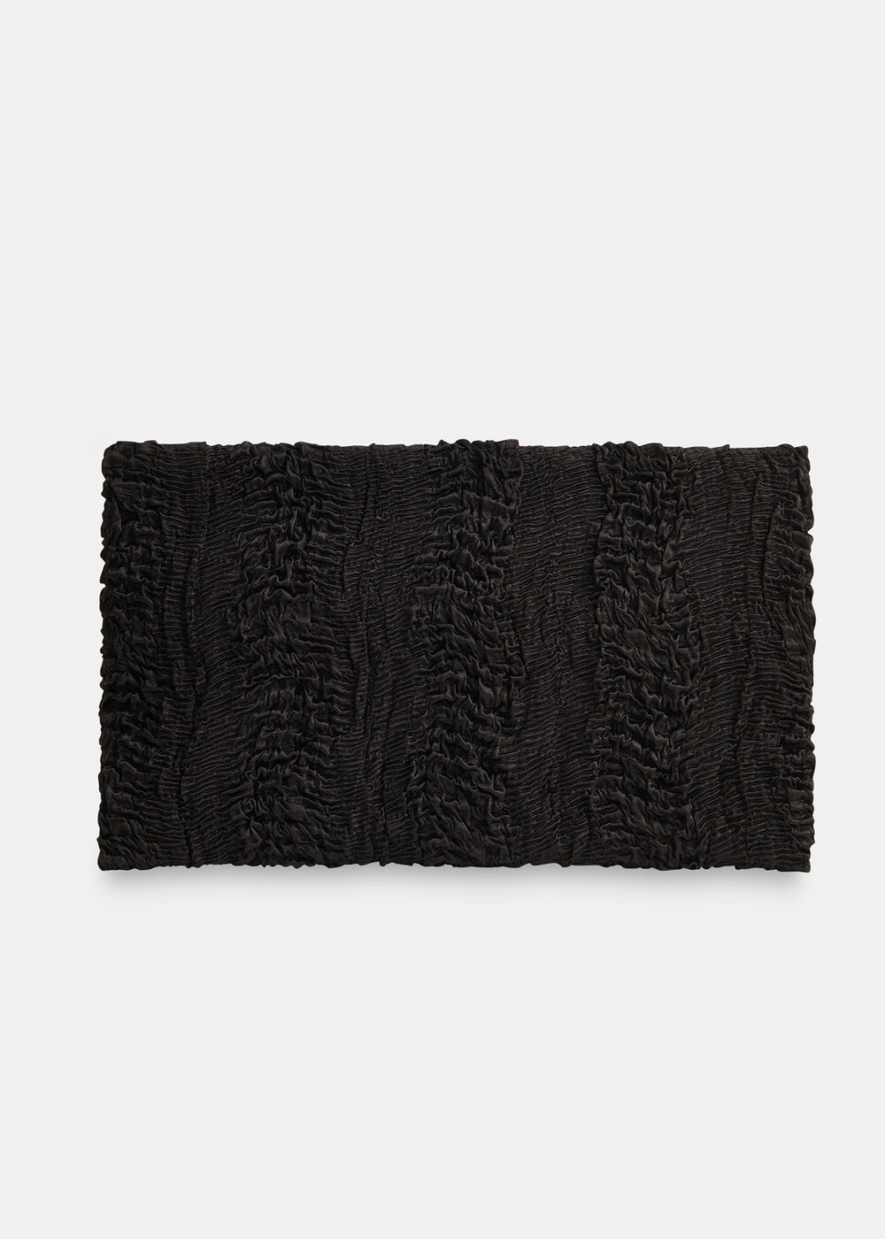 Joy Satin Ruched Zip Clutch