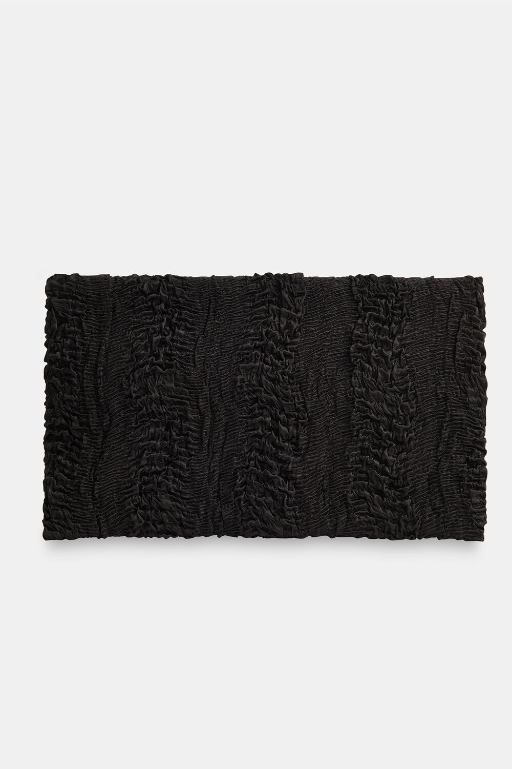 Joy Satin Ruched Zip Clutch