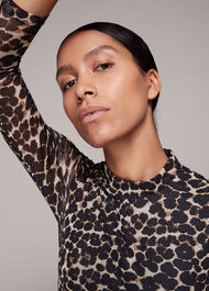 Smudge Animal Mesh Dress