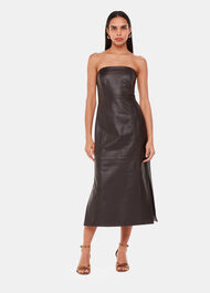 Leather Bandeau Dress
