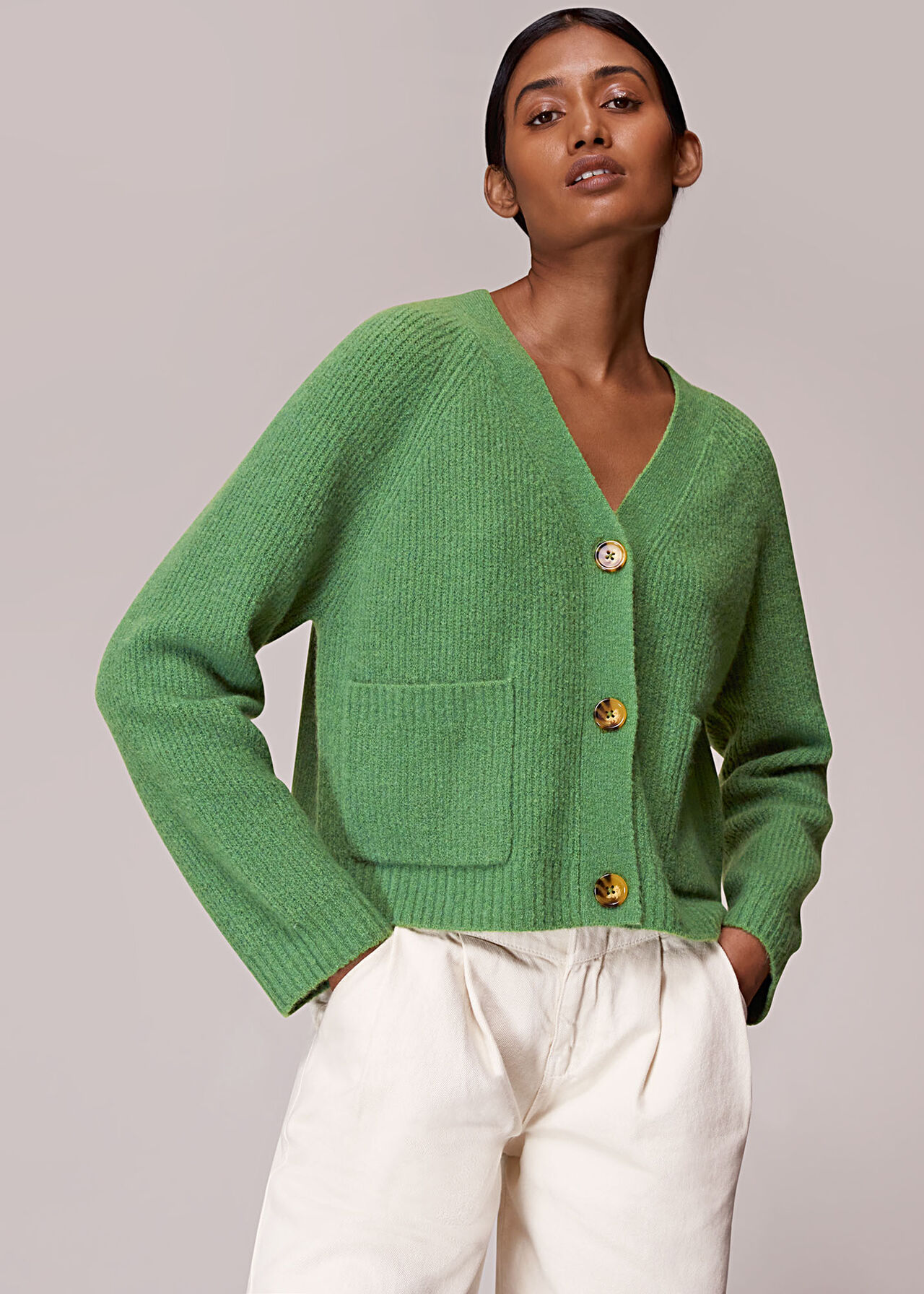 Ribbed Pocket Cardigan