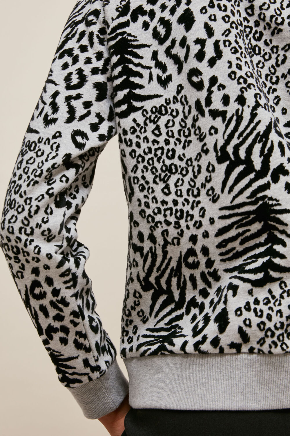 Flocked Animal Sweatshirt