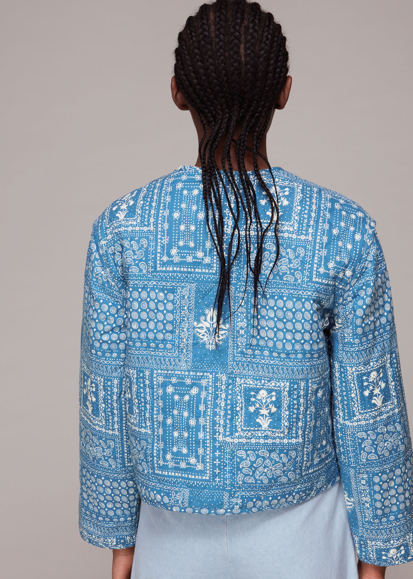 Multicolour Bandana Print Quilted Jacket WHISTLES