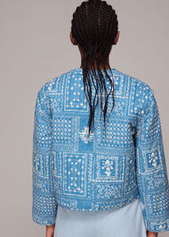 Bandana Print Quilted Jacket