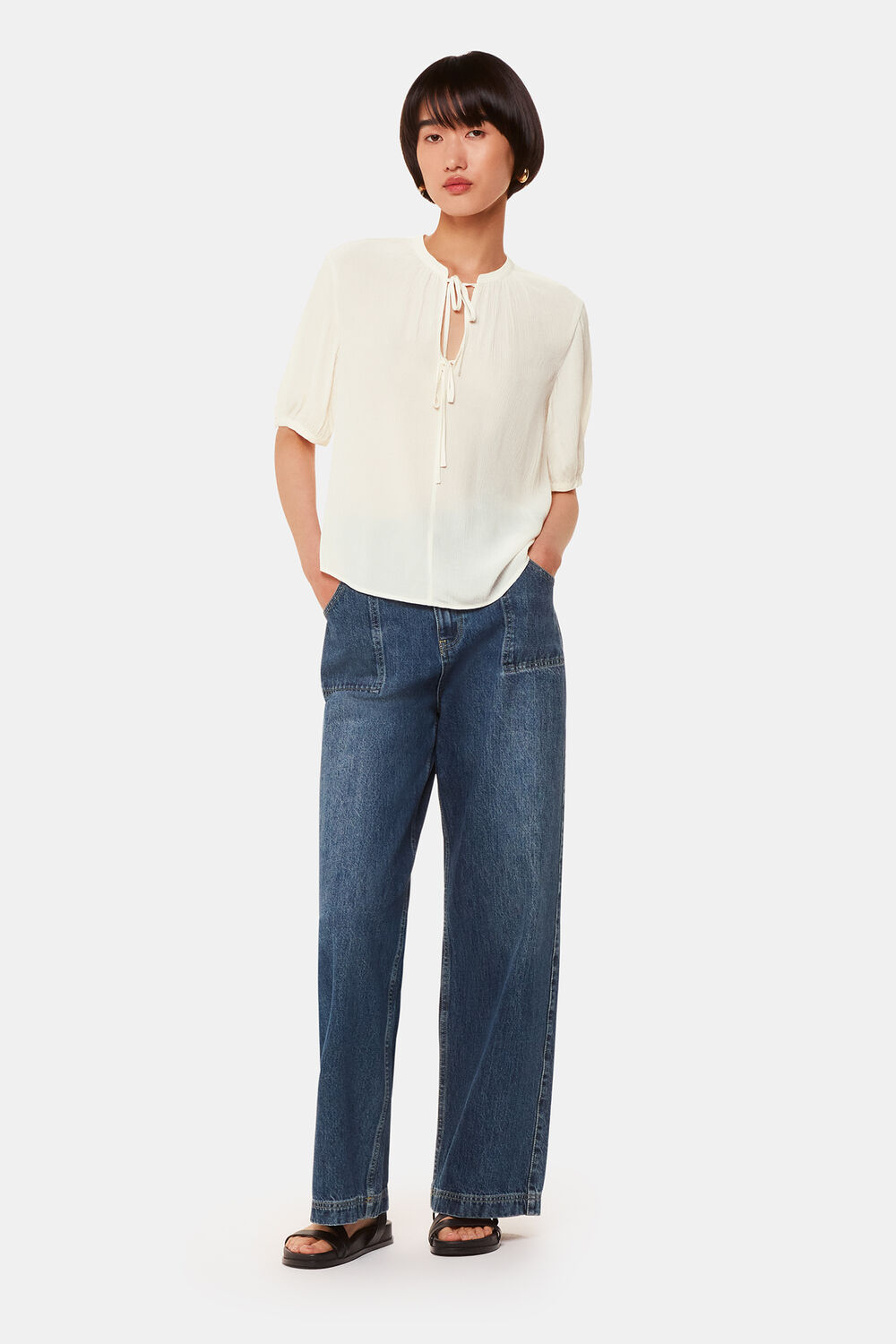Jessie Tie Front Blouse