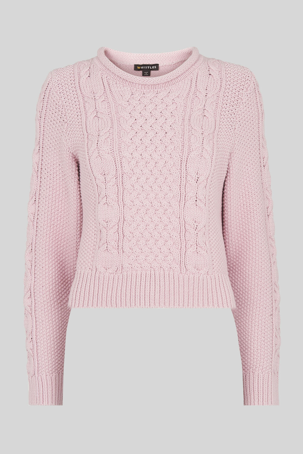 Cotton Chunky Cable Knit Lilac