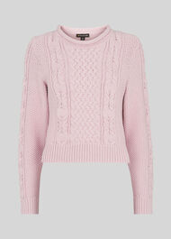 Cotton Chunky Cable Knit Lilac