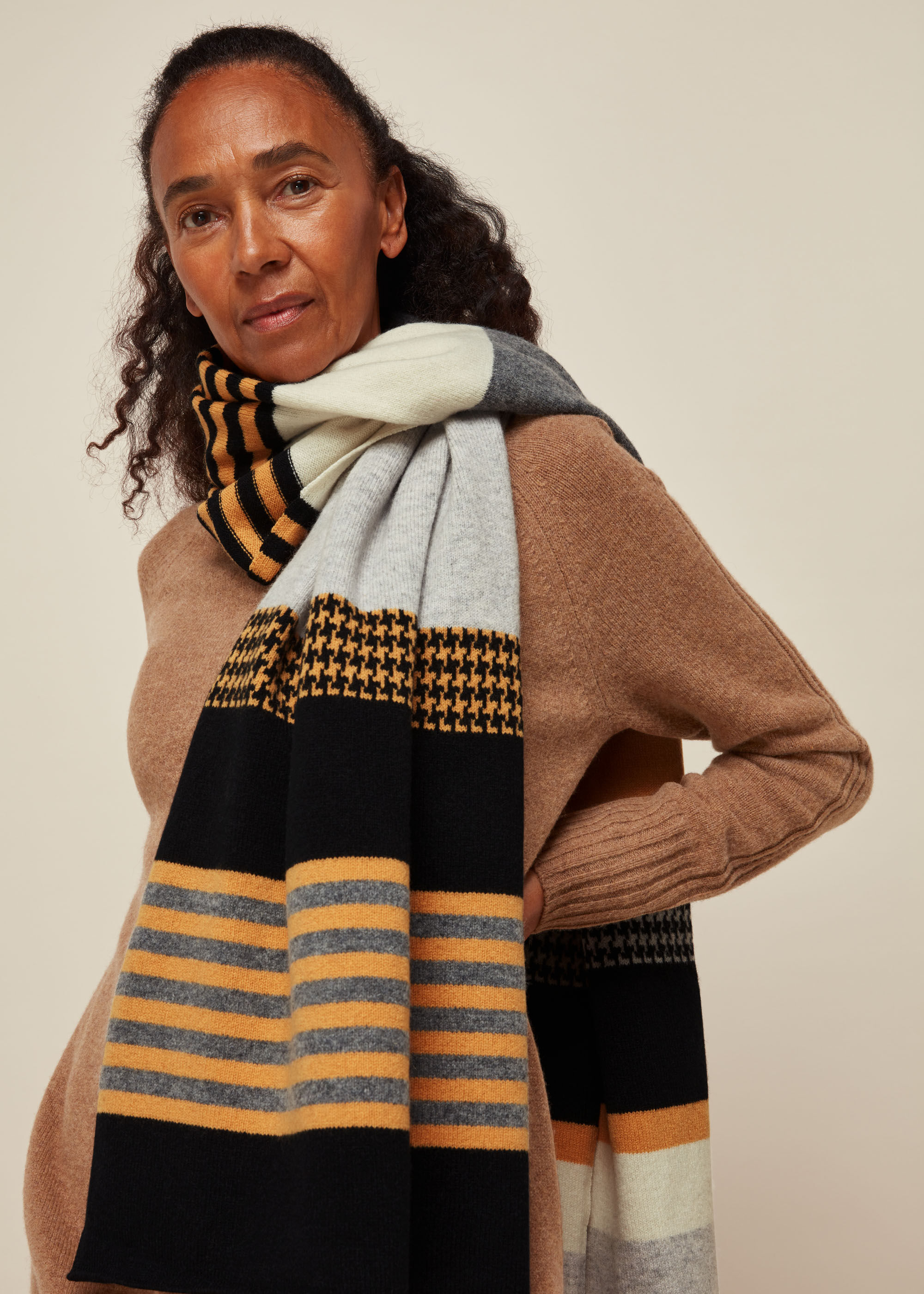 Houndstooth scarf deals