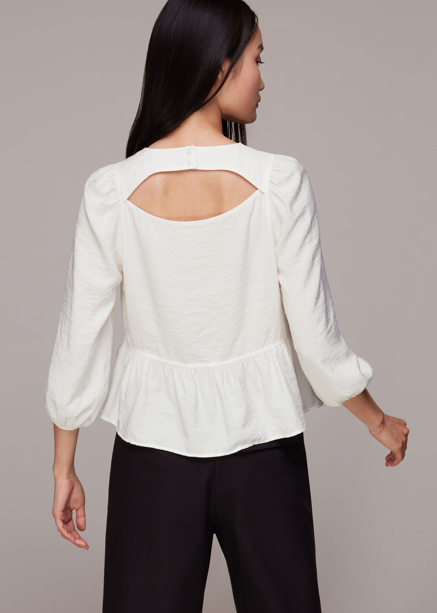 Off white peplum top 2025