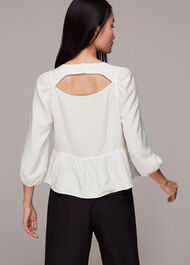 Cut Out Peplum Top