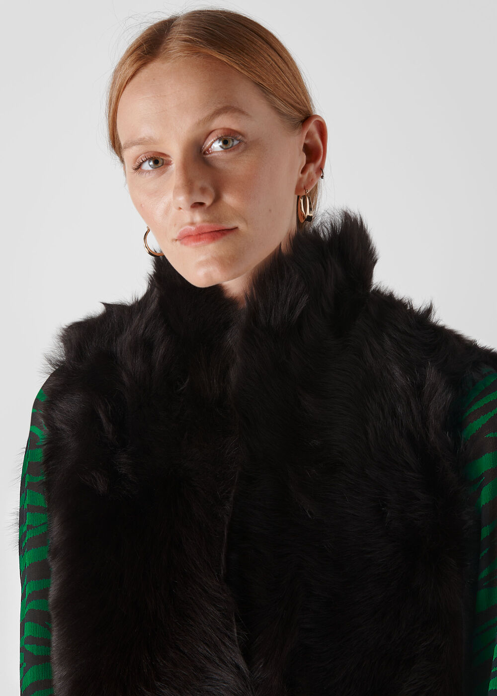Short Toscana Sheepskin Gilet Chocolate