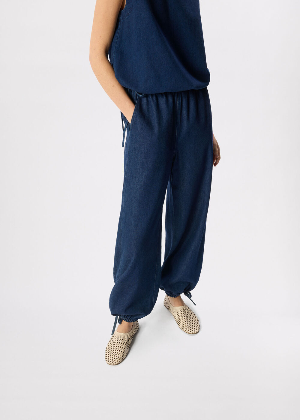 Tie Hem Balloon Trouser
