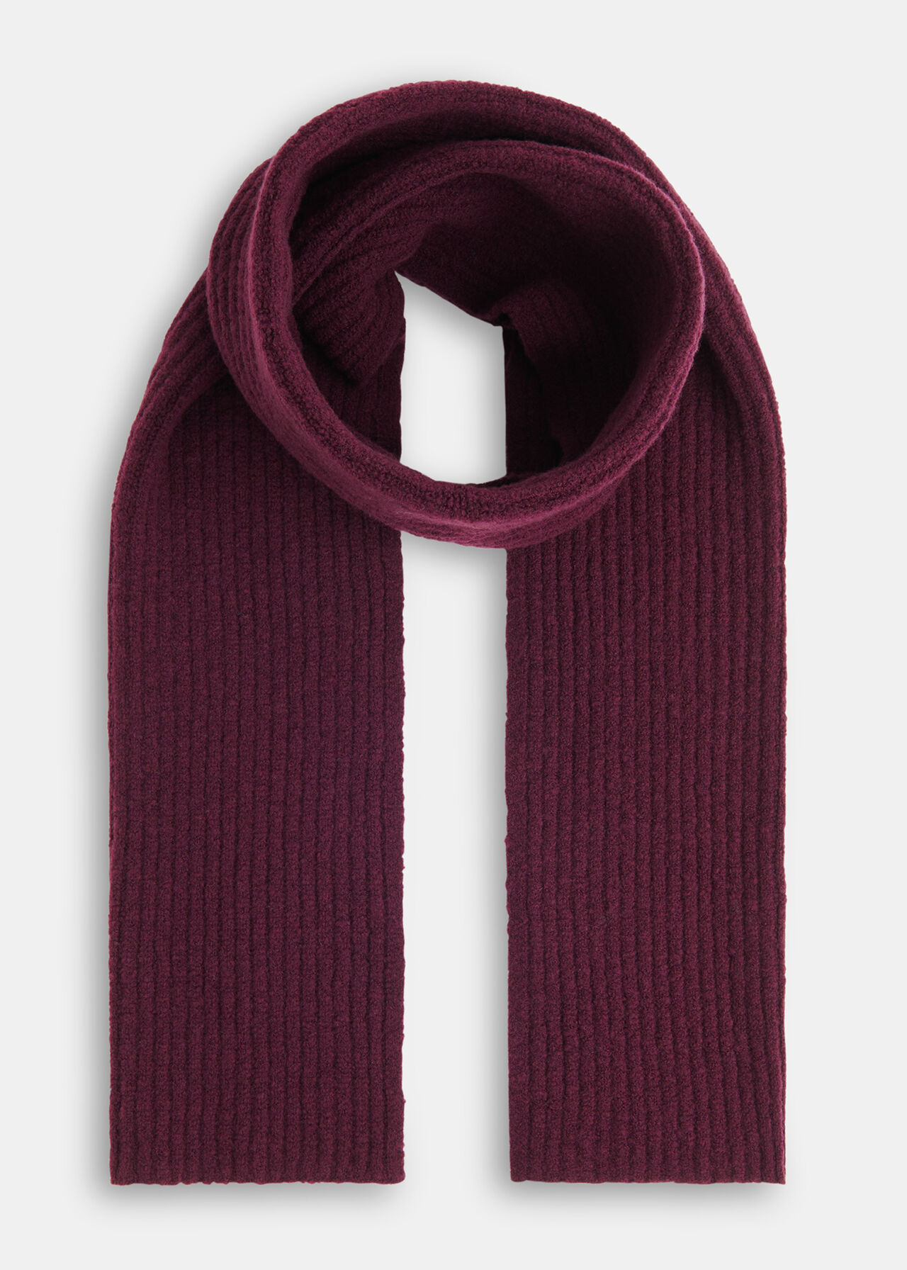 Wool Mix Rib Scarf