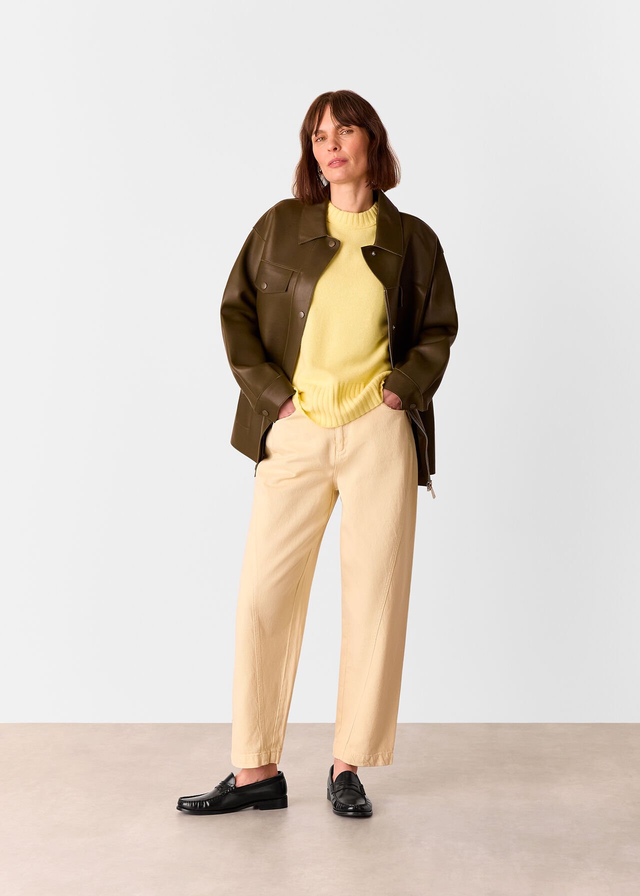 Wool Ribbed Cuff Knit