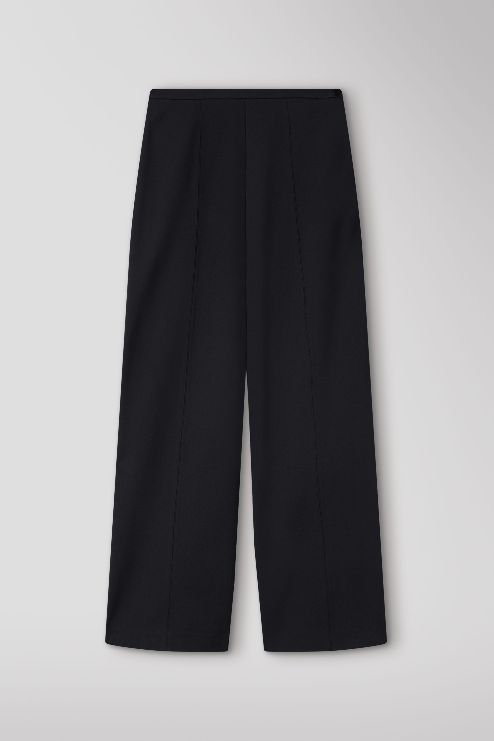 Black Ponte Wide Leg Trouser | WHISTLES | Whistles US |