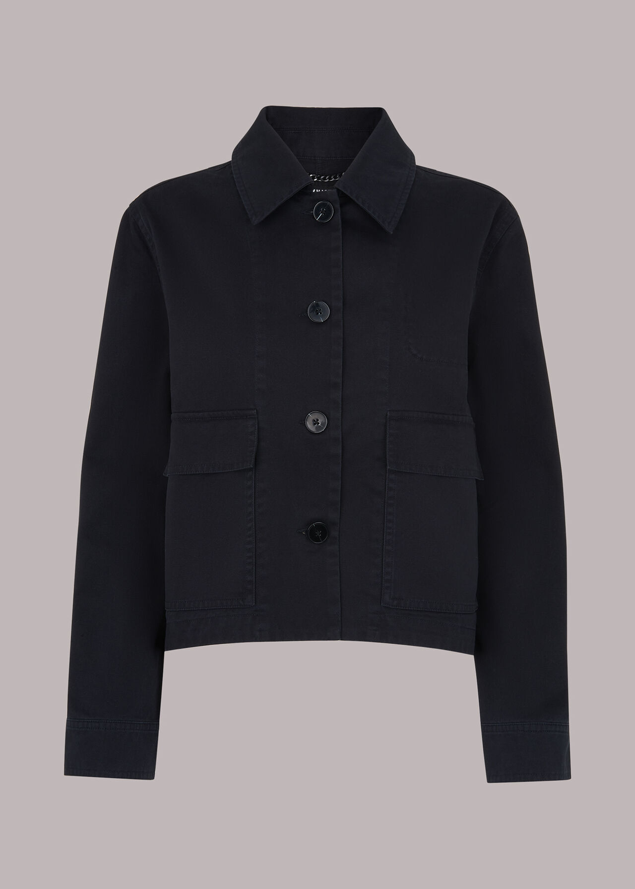 Washed Black Marie Casual Jacket WHISTLES