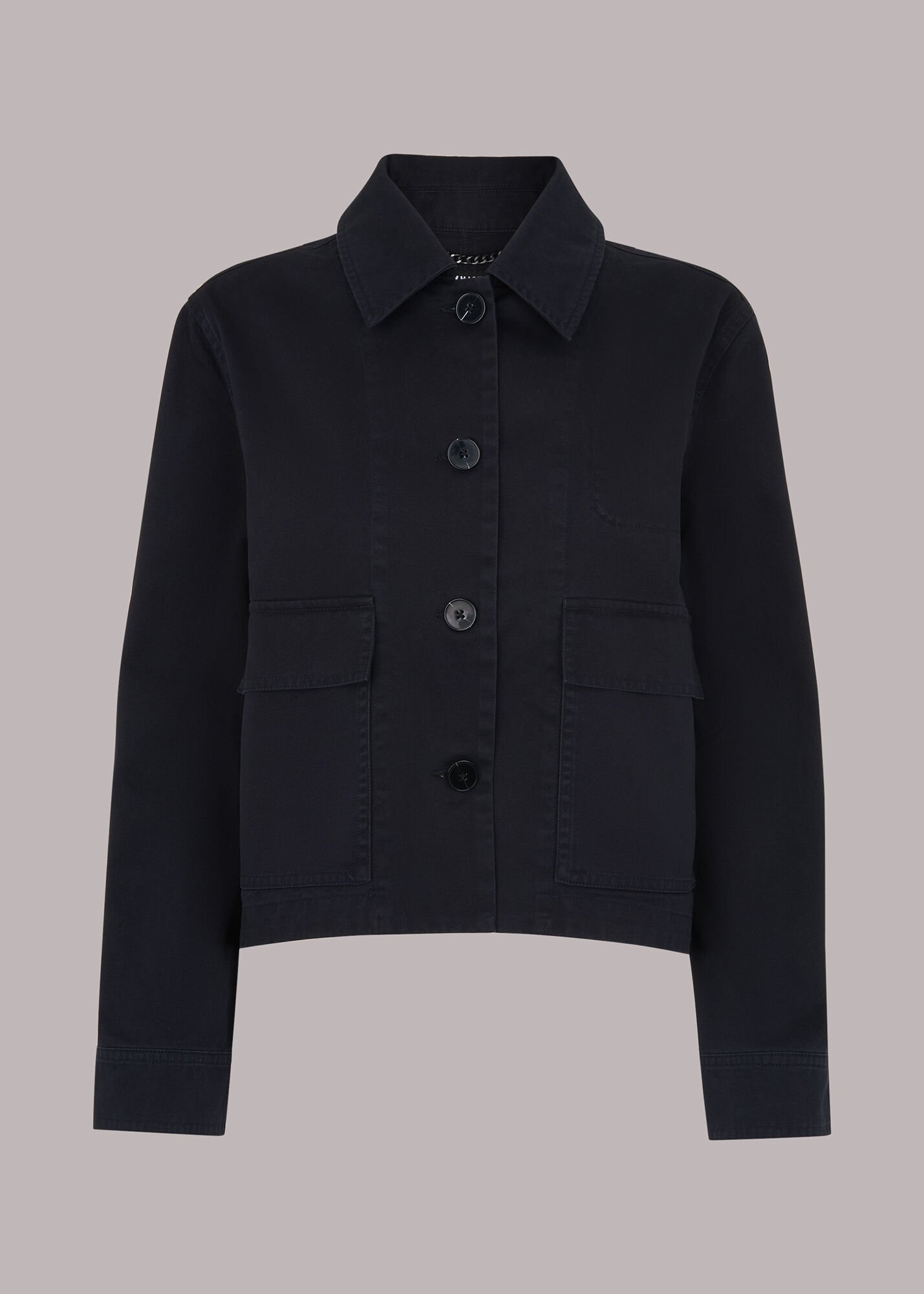 Washed Black Marie Casual Jacket | WHISTLES