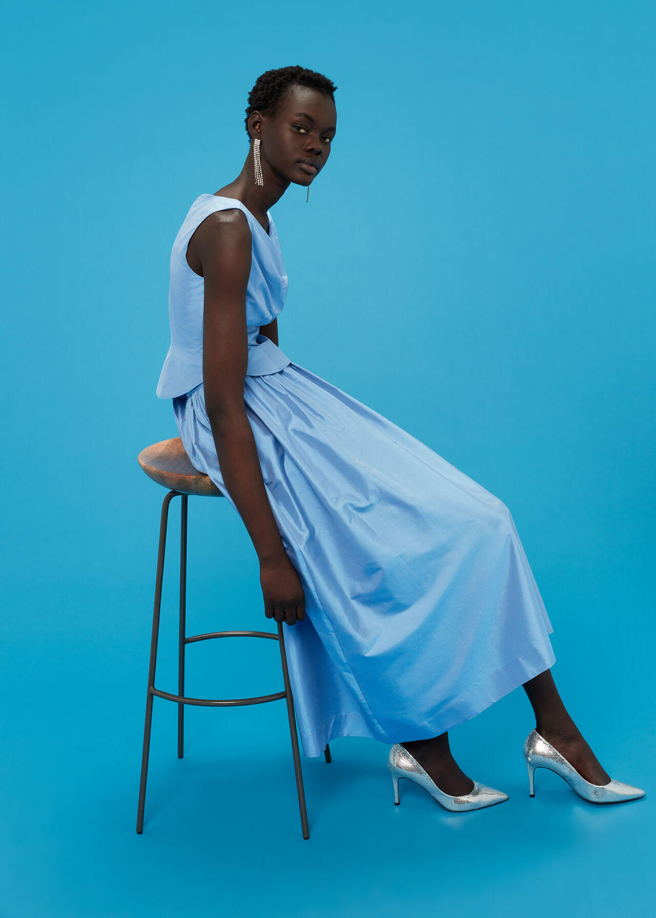 Taffeta Silk Volume Skirt