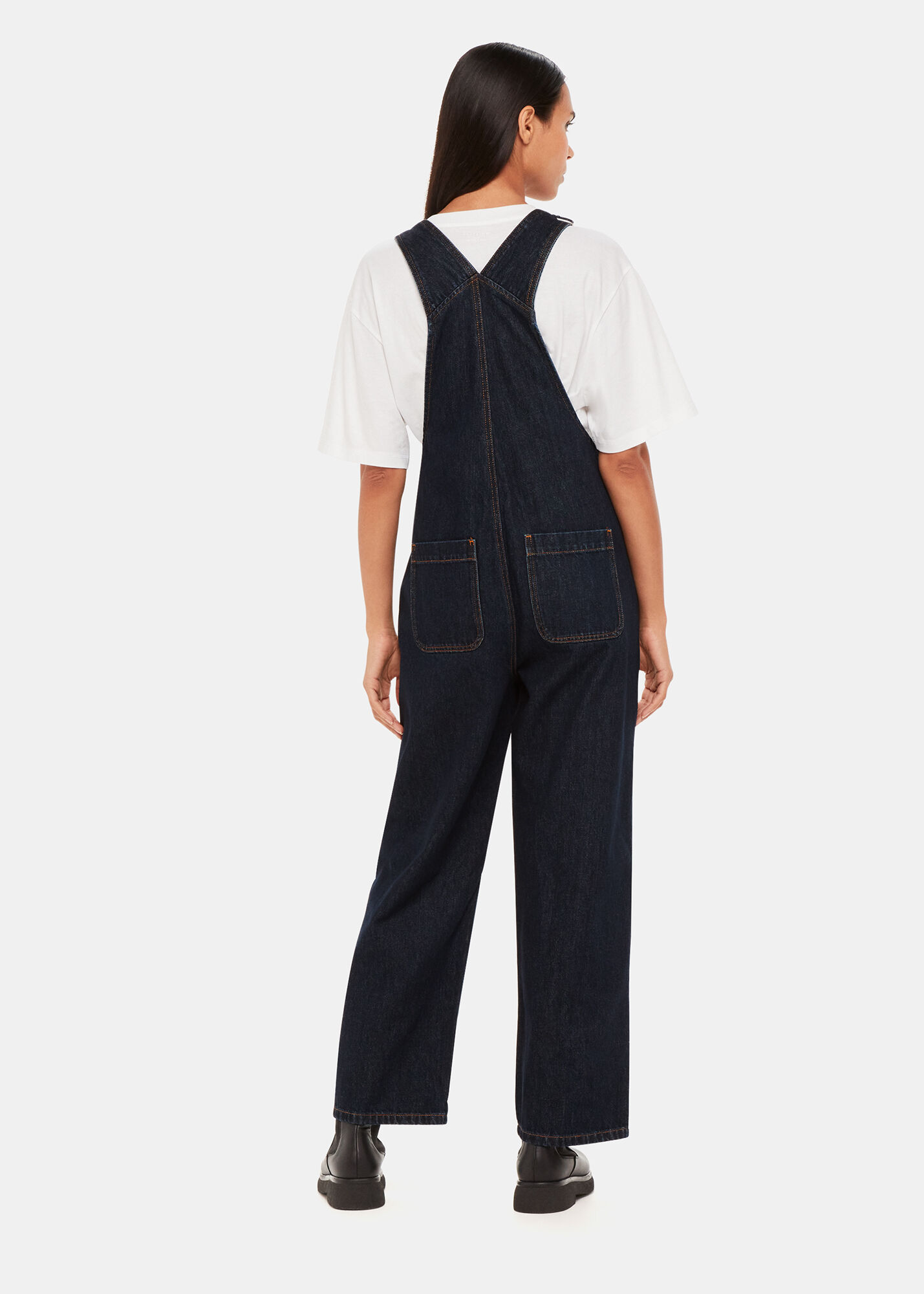 Dark Denim Leni Denim Dungaree WHISTLES