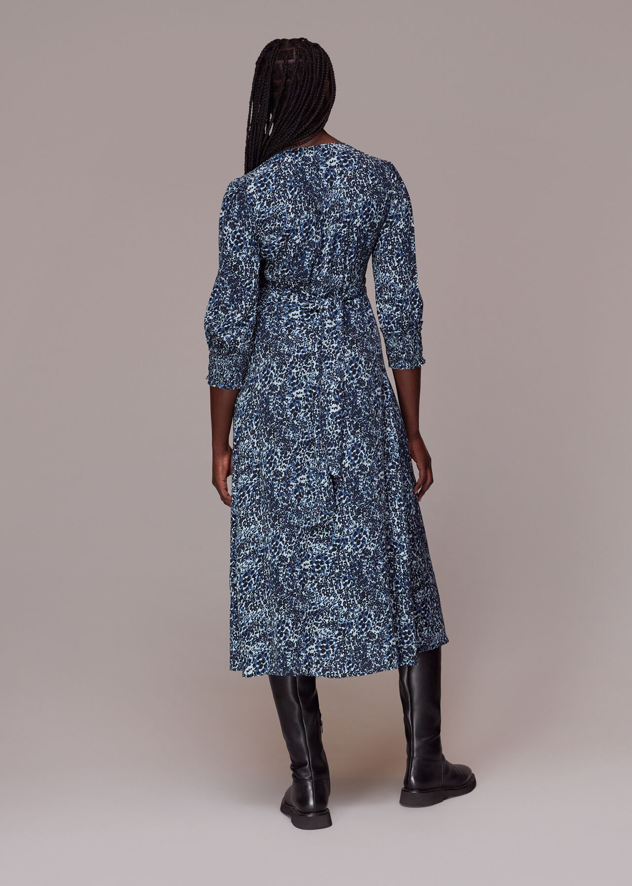 Speckled Leopard Midi Dress