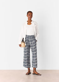 Hatch Squares Cropped Trouser