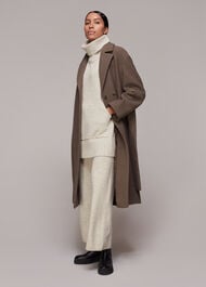 Tie Waist Wool Coat