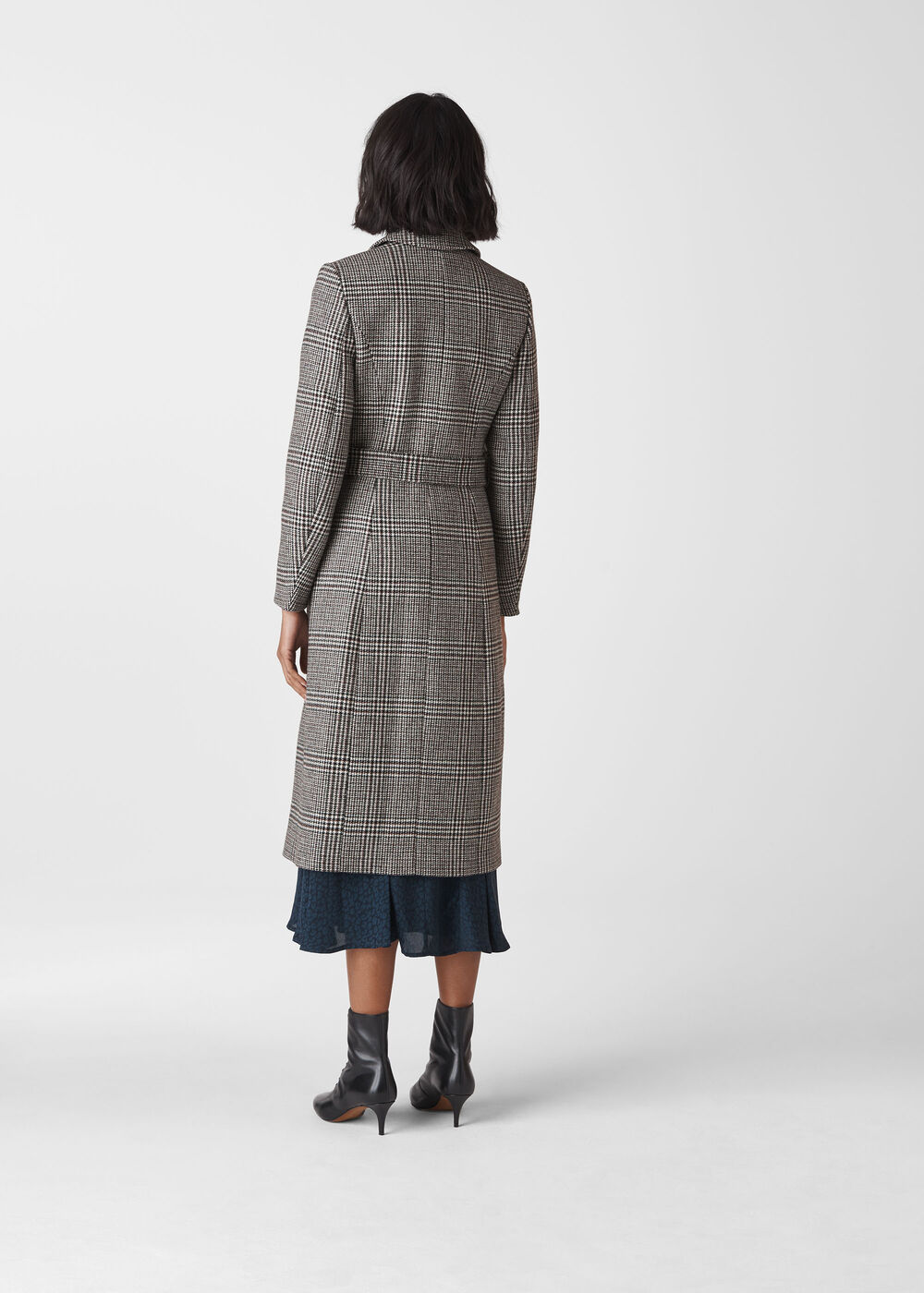 Penelope Belted Check Coat