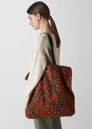 Ludlow Printed Tote Brown/Multi