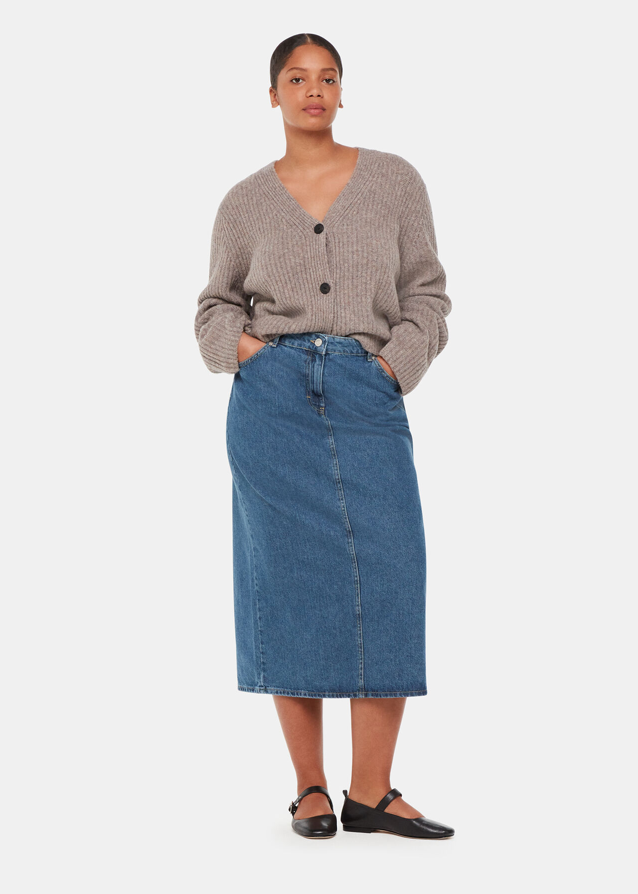 Wool Mix Rib Cardigan