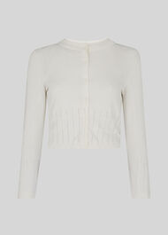 Pointelle Cardigan Ivory/Multi