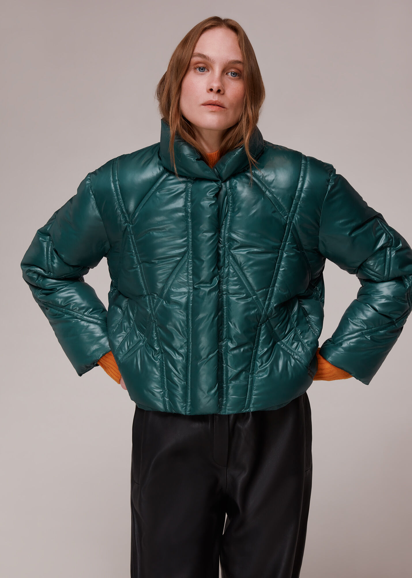 Whistles shop green jacket