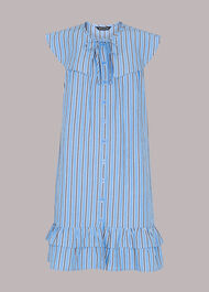 Stripe Collar Trapeze Dress