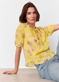 Sunshine Floral Texture Blouse