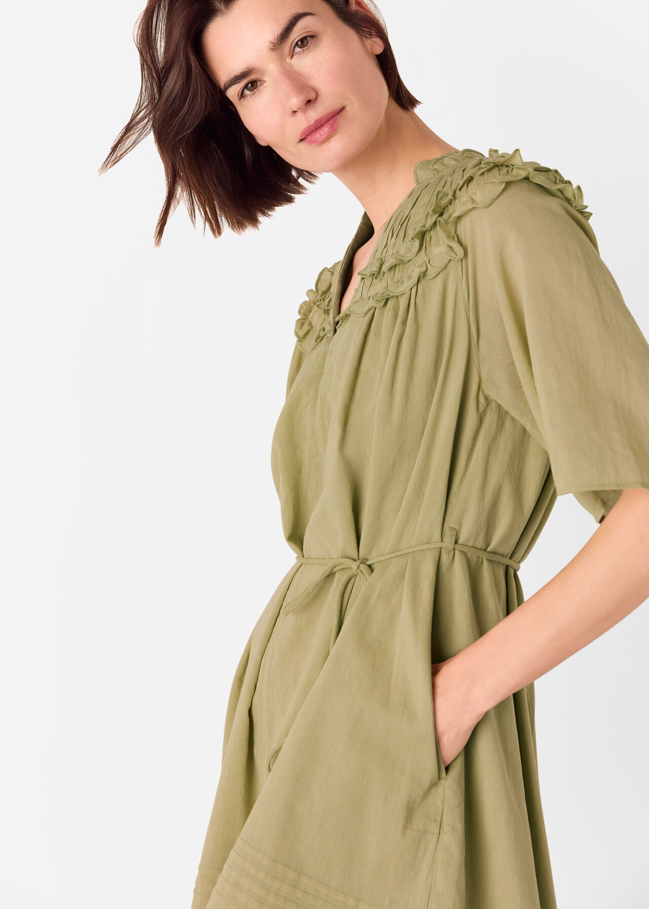 Cotton Frill Mini Dress