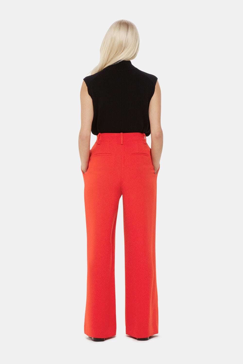 Petite Harper Crepe Wide Leg Trouser
