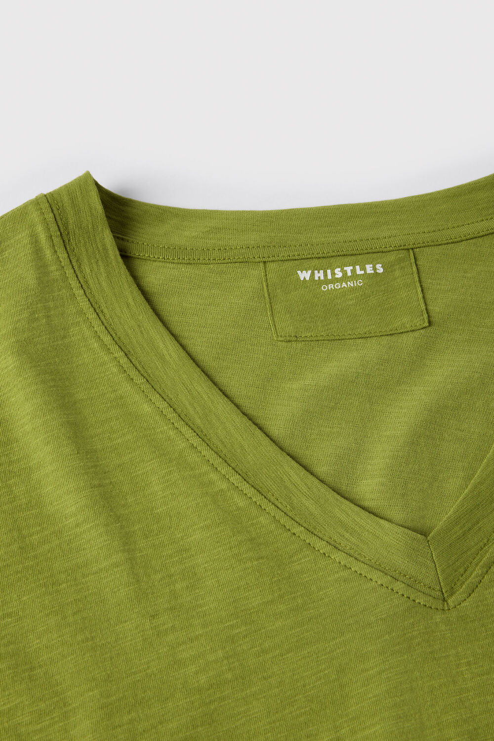 Green Willa V-Neck Cap Sleeve Tee