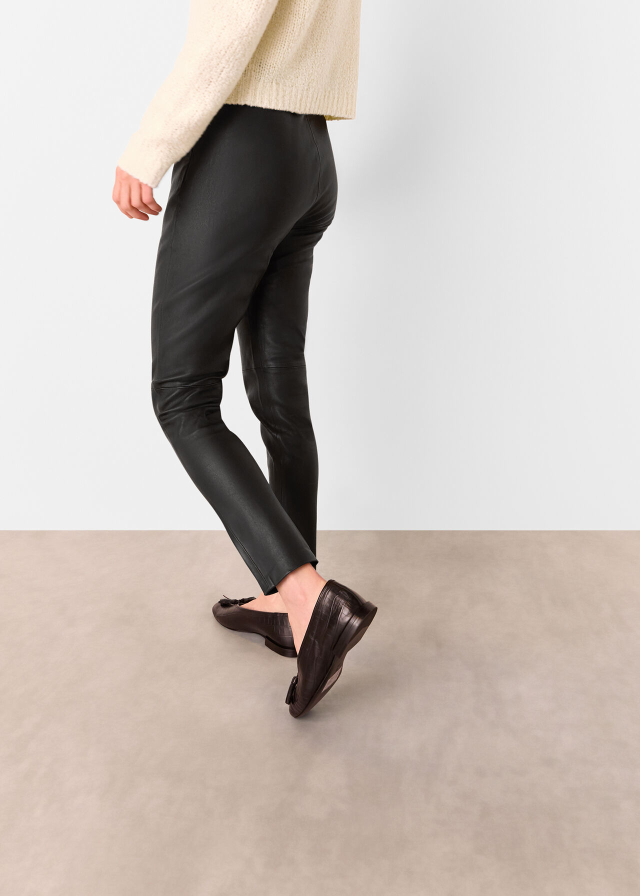 Stretch Leather Legging