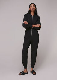 Jersey Zip Front Jumpsuit