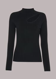 Asymmetric Cut Out Knit