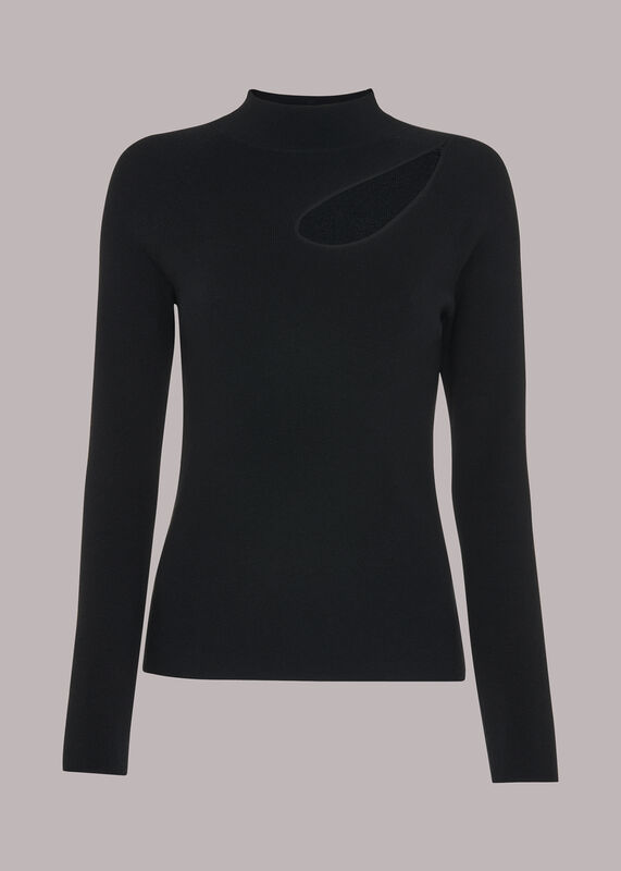 Asymmetric Cut Out Knit