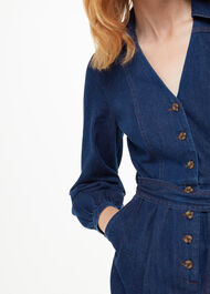 Joni Denim Belted Jumpsuit