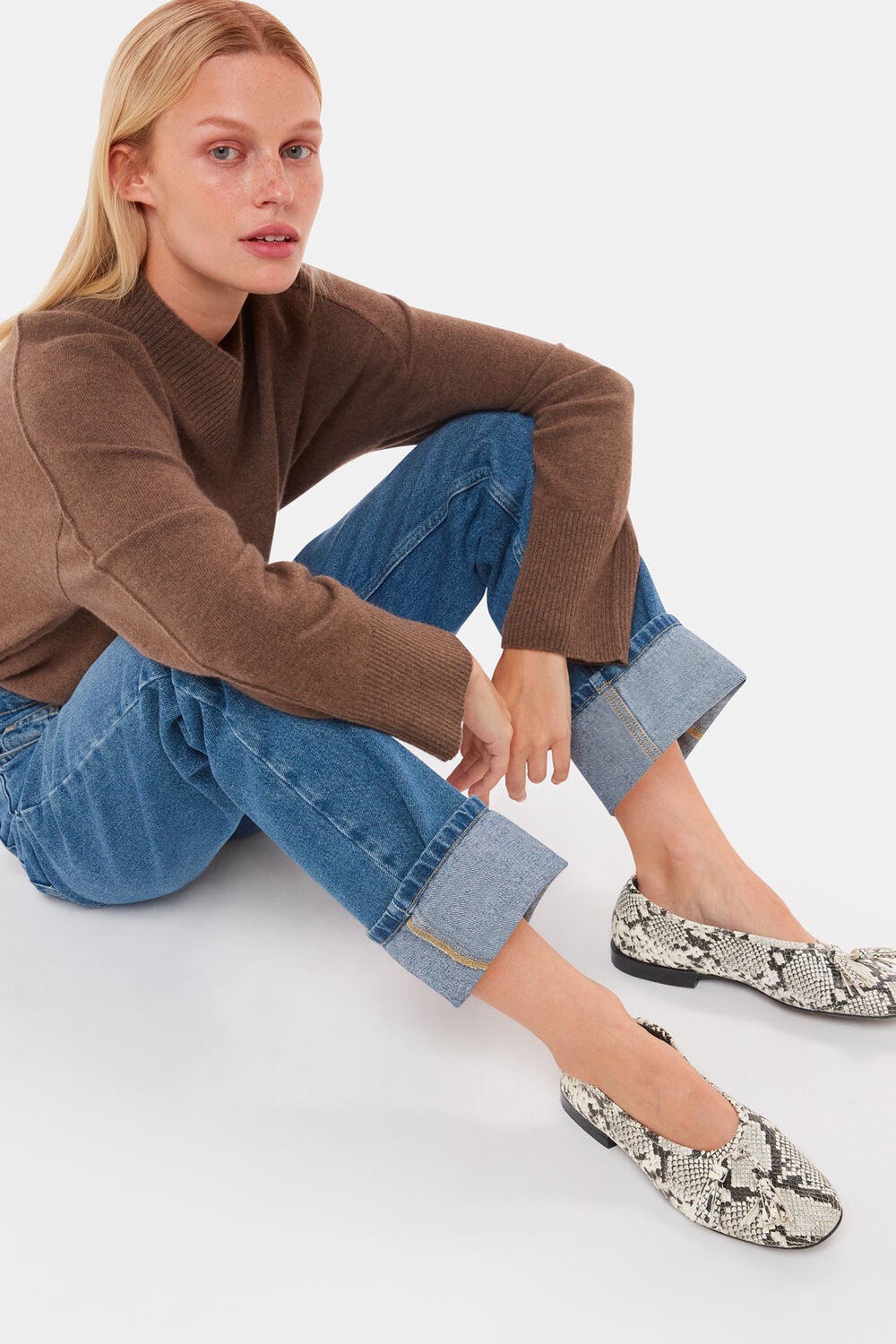 Cilou Tassel Snake Ballet Pump