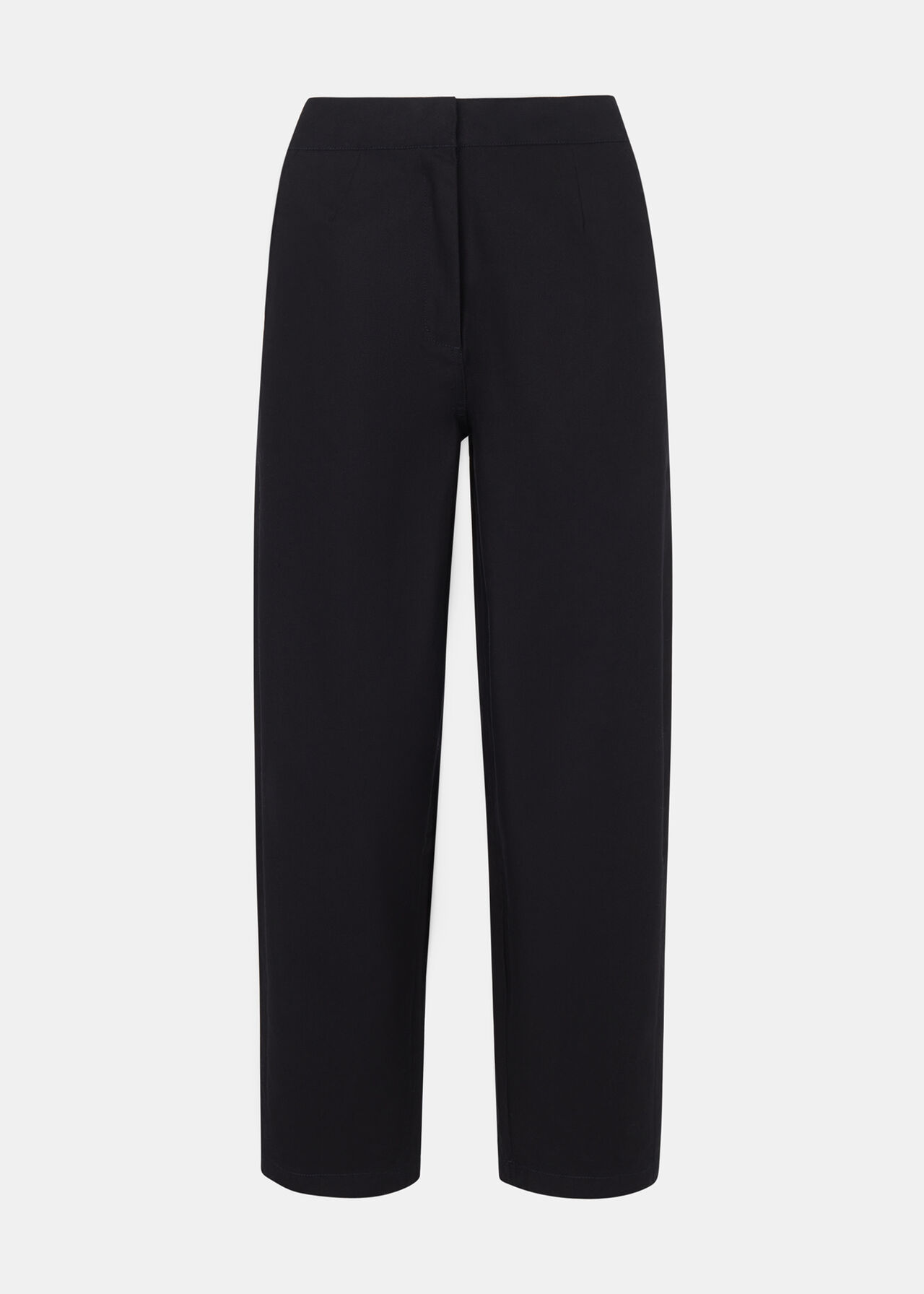 Petite Carla Barrel Cotton Trouser